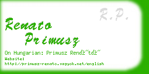 renato primusz business card